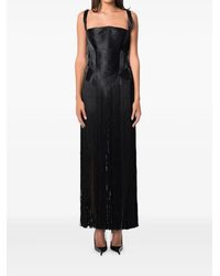 NORINA ST - Swan Fringe-Trimmed Corset Maxi Dress - Lyst