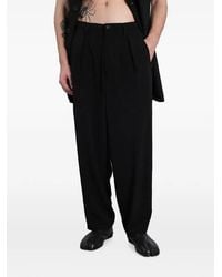 Yohji Yamamoto - Pleated Straight-Leg Trousers - Lyst