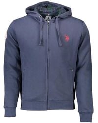 U.S. POLO ASSN. - Embroidered Logo Zip-Up Hoodie - Lyst