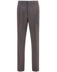 Lardini - Houndstooth-Pattern Straight-Leg Trousers - Lyst