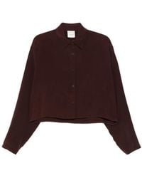 Alysi - Chemise Crop À Boutonnière Devant - Lyst