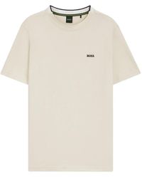 BOSS - Logo-Detail Crew-Neck T-Shirt - Lyst