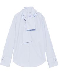 Tela - Deanna Tie-Neck Button-Up Shirt - Lyst