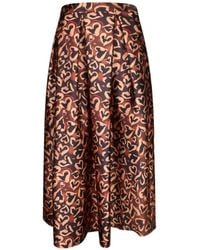 ALESSANDRO ENRIQUEZ - Heart-Print Pleated Maxi Skirt - Lyst