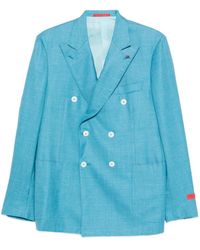 Isaia - Double-Breasted Blazer - Lyst