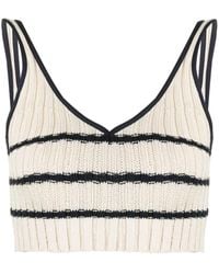 Lorena Antoniazzi - Ribbed-Knit Cropped Top - Lyst