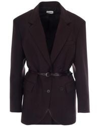 P.A.R.O.S.H. - Belted Double-Breasted Blazer - Lyst