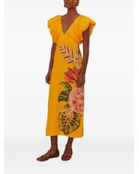 FARM Rio - Midikleid mit Blumen-Print - Lyst