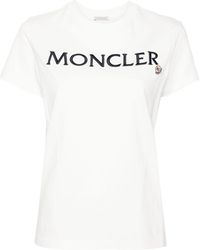 Moncler - T-shirt con ricamo - Lyst