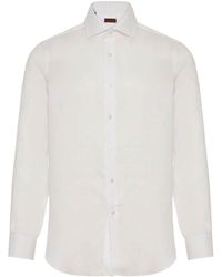 Barba Napoli - Slub-texture Linen Shirt - Lyst