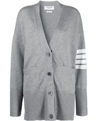 Thom Browne - Oversized 4-Bar Stripe Cardigan - Lyst