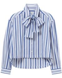 Claudie Pierlot - ストライプ ボウタイ シャツ - Lyst