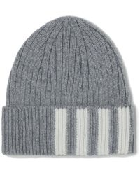 Thom Browne - 4-bar Ribbed Beanie - Lyst