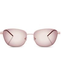 Emporio Armani - Logo-Plaque Rectangle-Frame Sunglasses - Lyst