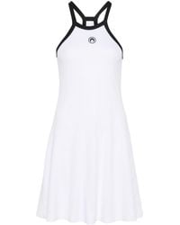 Marine Serre - Kleid mit Halbmond-Stickerei - Lyst