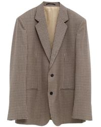 Gucci - Gingham Wool Single-Breasted Jacket - Lyst