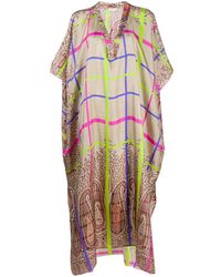 Pierre Louis Mascia Zijden Kaftan - Meerkleurig