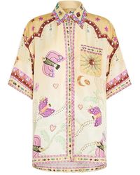 CAMILLA - Aswan Blouse Met Abstracte Print - Lyst