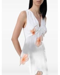 Mar De Margaritas - Floral-Print Ruched Maxi Dress - Lyst