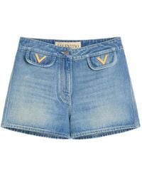 Valentino Garavani - Denim Shorts - Lyst