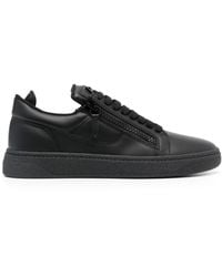 Giuseppe Zanotti - Side-zip Leather Low-top Sneakers - Lyst