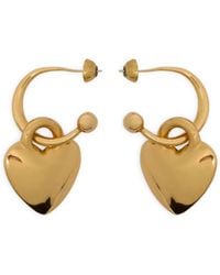 Patou - Small Heart Hoop Earrings - Lyst