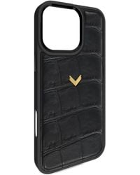 Velante - Crocodile-Texture Leather Iphone 16 Pro Max Phone Case - Lyst
