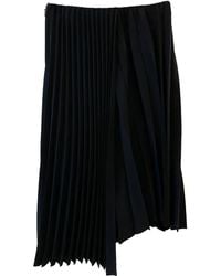 Saint Laurent - Pleated-Construction Asymmetric Skirt - Lyst