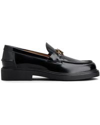 Tod's - Metal Logo Loafers With Metal Detailing - Lyst