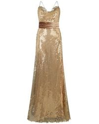 Roberto Cavalli - Robe Longue À Sequins - Lyst