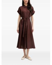 Joseph Ribkoff - Belted Short-Sleeve Midi Dress - Lyst