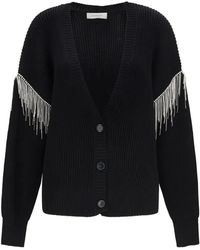 Sportmax - Oversized Embellished Ribbed-Knit Cardigan - Lyst