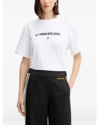 Patrizia Pepe - Print-Detail Crew Neck T-Shirt - Lyst