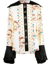 Chopova Lowena - Spread-Collar Graphic-Print Shirt - Lyst