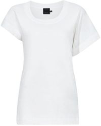 Proenza Schouler - Asymmetrisch T-shirt Met Ronde Hals - Lyst