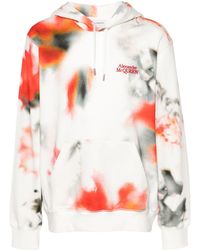 Alexander McQueen - Tie-Dye Logo-Embroidered Hoodie - Lyst