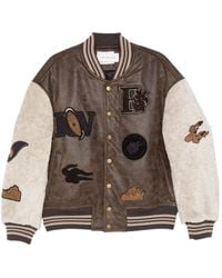 Feng Chen Wang - Embroidered-Patch Bomber Jacket - Lyst