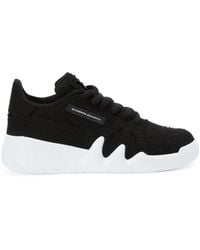 Giuseppe Zanotti - Talon Frayed-Edge Lace-Up Low-Top Sneakers - Lyst