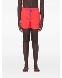 EA7 - Logo-Print Drawstring Swim Shorts - Lyst