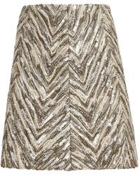 Brunello Cucinelli - Mini Chevron Embelished Skirt - Lyst