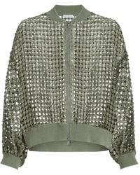 Brunello Cucinelli - Silk And Linen Blend Cardigan - Lyst