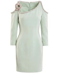 Saiid Kobeisy - Crystal-Embellished Cold-Shoulder Mini Dress - Lyst