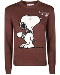 Mc2 Saint Barth - New Queen Snoopy Caffe-Graphic Long-Sleeves Sweater - Lyst