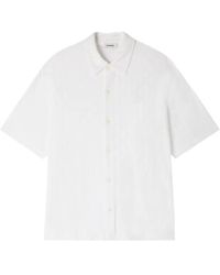Sandro - Square Cross Cotton Jacquard Shirt - Lyst