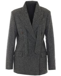 Brunello Cucinelli - Double-Breasted Tweed Blazer - Lyst