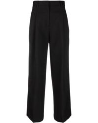 Burberry - High-waisted Wide-leg Trousers - Lyst