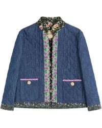 Valentino Garavani - Quilted Denim Jacket - Lyst