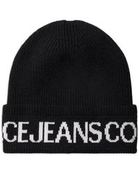 Versace Jeans Couture - Berretto Con Logo A Intarsio - Lyst