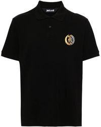 Just Cavalli - Logo-Print Piqué Polo Shirt - Lyst
