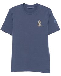 Moncler - T-Shirt En Coton À Logo - Lyst